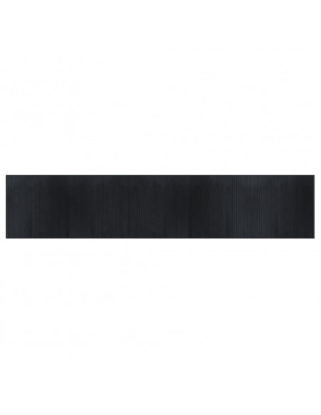 Tappeto Rettangolare Nero 100x1000 cm in Bambù