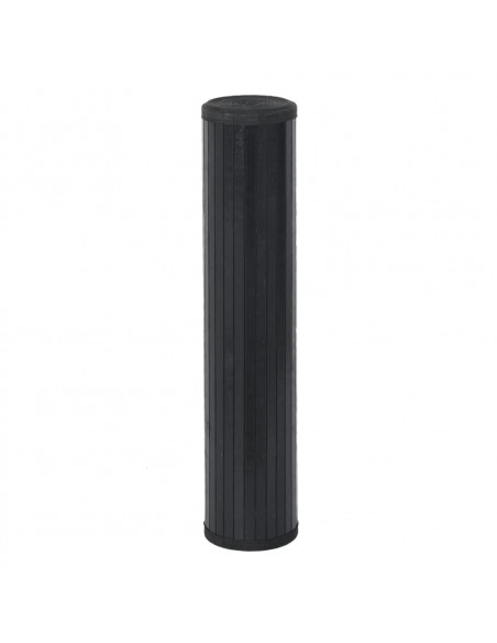 Tappeto Rettangolare Nero 100x1000 cm in Bambù