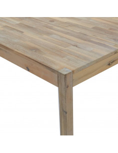 Set da Pranzo 5 pz in Legno Massello di Acacia 2