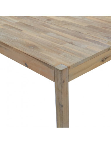 Set da Pranzo 5 pz in Legno Massello di Acacia