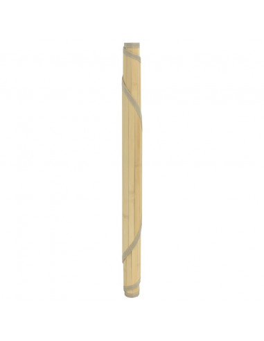 Tappeto Rotondo Naturale Chiaro 100 cm in Bambù