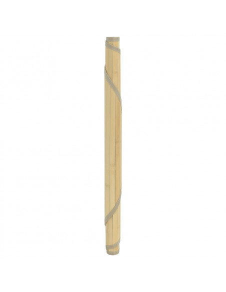 Tappeto Rotondo Naturale Chiaro 100 cm in Bambù