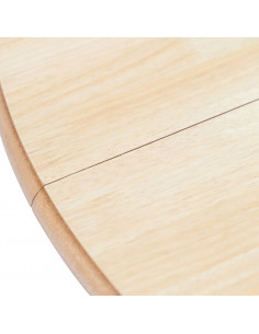 Set da Pranzo 5 pz in Legno Massello di Hevea Bianco e Marrone 2