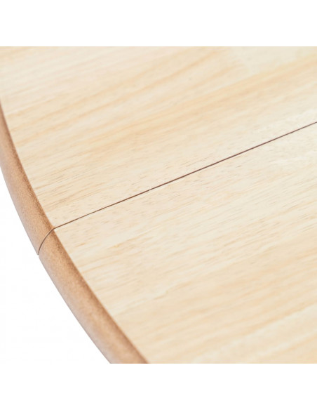 Set da Pranzo 5 pz in Legno Massello di Hevea Bianco e Marrone