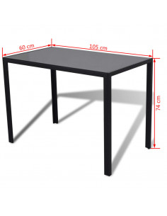 Set da Pranzo 5 pz Nero