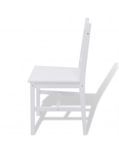 Set da Pranzo 7 pz in Legno di Pino Bianco