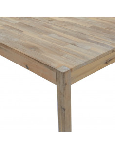 Set da Pranzo 7 pz in Legno Massello di Acacia