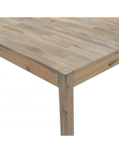 Set da Pranzo 7 pz in Legno Massello di Acacia