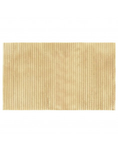 Tappeto Rettangolare Naturale Chiaro 60x100 cm in Bambù