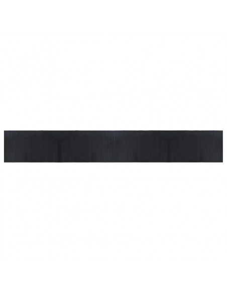Tappeto Rettangolare Nero 60x400 cm in Bambù