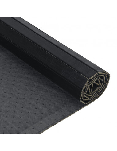 Tappeto Rettangolare Nero 60x400 cm in Bambù