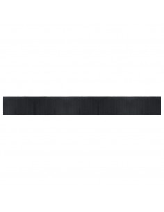 Tappeto Rettangolare Nero 60x500 cm in Bambù