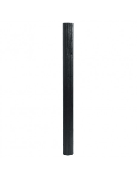 Tappeto Rettangolare Nero 60x500 cm in Bambù