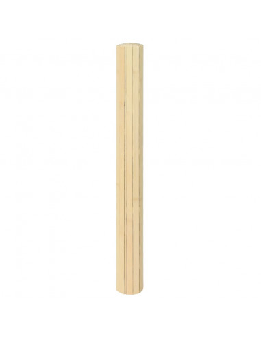 Tappeto Rettangolare Natura Chiaro 70x200 cm in Bambù