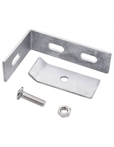 Set di Connettori Angolari a Parete 10 pz Argento