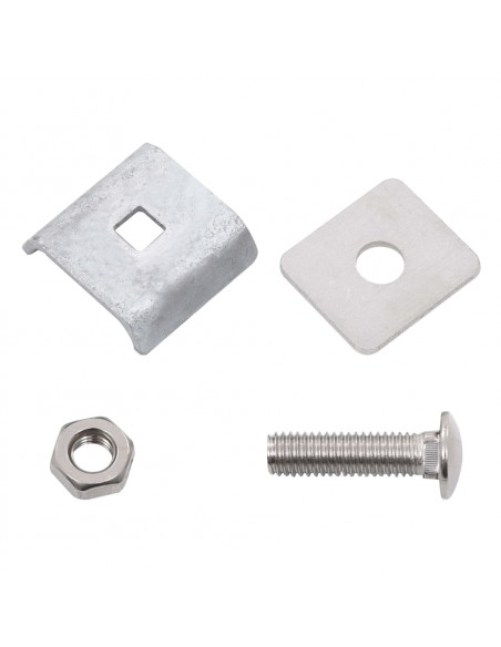 Set di Connettori per Griglie 25 pz Argento