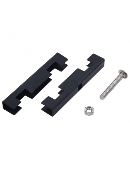 Set di Connettori per Griglie da Giardino 10 pz Antracite