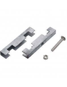 Set di Connettori per Griglie da Giardino 10 pz Argento