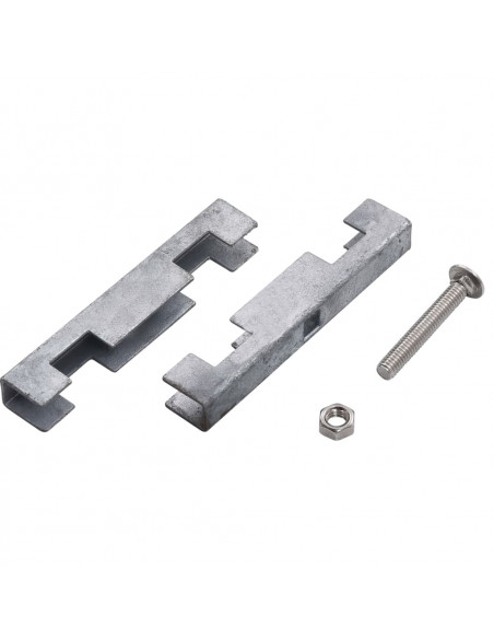 Set di Connettori per Griglie da Giardino 10 pz Argento
