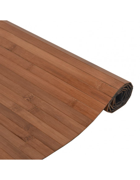 Tappeto Rettangolare Marrone 70x400 cm in Bambù
