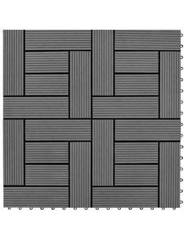Piastrelle per Decking 22 pz 30x30cm 2mq in WPC Grigio