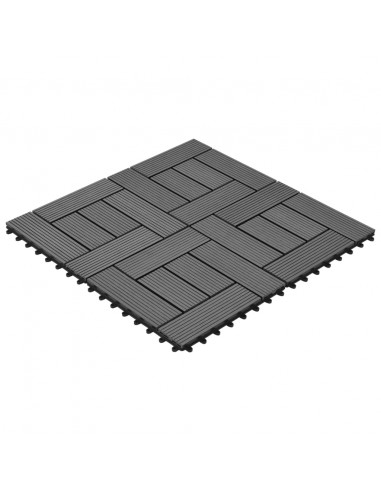 Piastrelle per Decking 22 pz 30x30cm 2mq in WPC Grigio