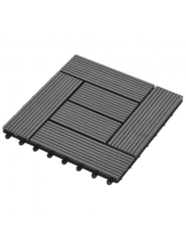 Piastrelle per Decking 22 pz 30x30cm 2mq in WPC Grigio