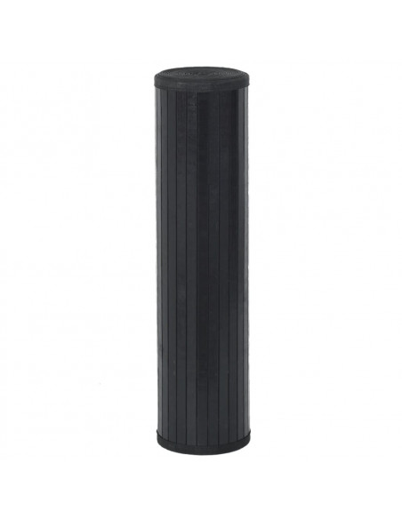 Tappeto Rettangolare Nero 70x500 cm in Bambù