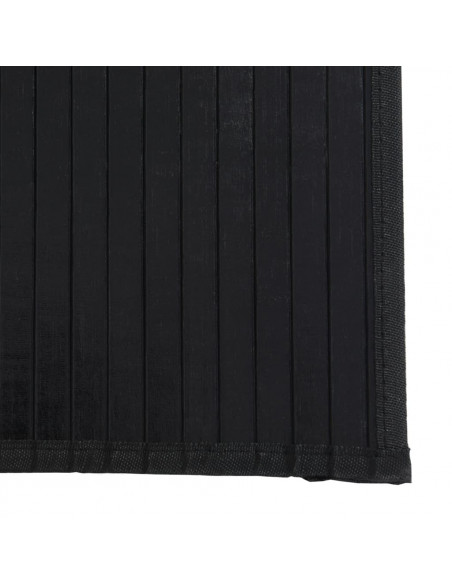 Tappeto Rettangolare Nero 70x500 cm in Bambù