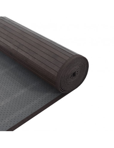 Tappeto Rettangolare Marrone Scuro 70x300 cm in Bambù