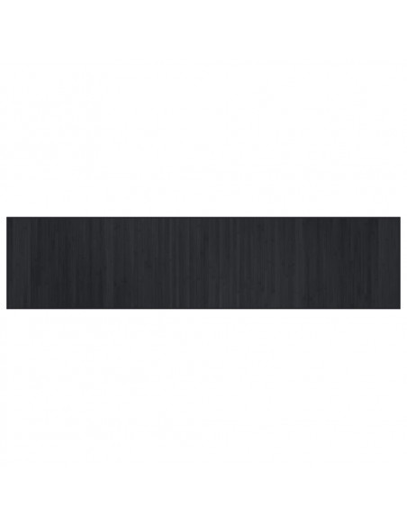 Tappeto Rettangolare Nero 70x300 cm in Bambù