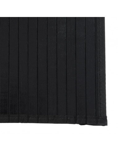 Tappeto Rettangolare Nero 70x300 cm in Bambù