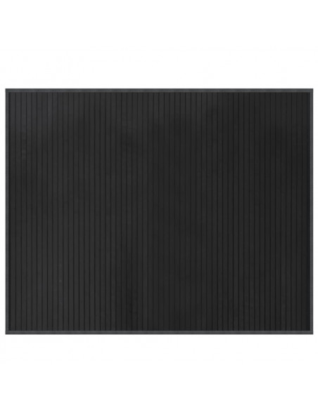 Tappeto Rettangolare Grigio 80x100 cm in Bambù