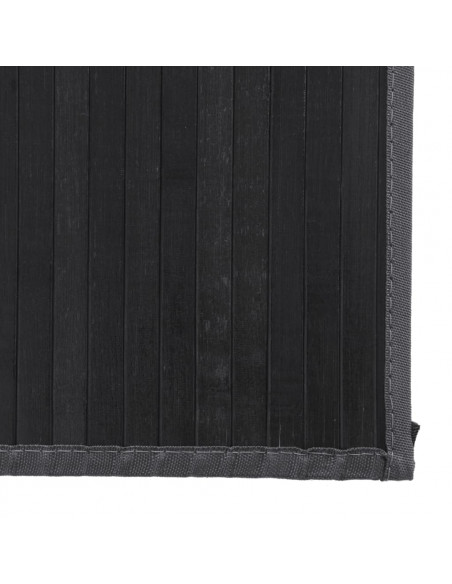 Tappeto Rettangolare Grigio 80x100 cm in Bambù