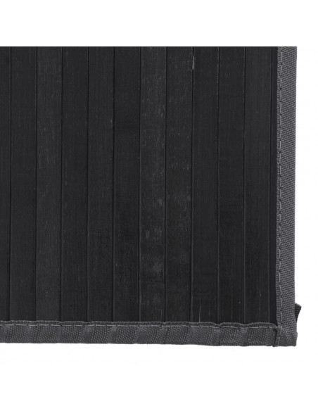 Tappeto Rettangolare Nero 80x300 cm in Bambù