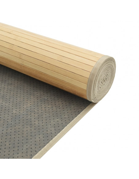 Tappeto Rettangolare Natura Chiaro 60x300 cm in Bambù