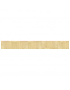 Tappeto Rettangolare Natura Chiaro 60x500 cm in Bambù