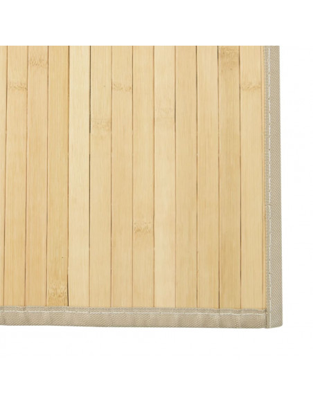 Tappeto Rettangolare Natura Chiaro 60x500 cm in Bambù