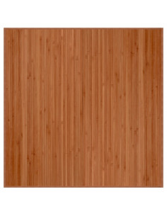 Tappeto Rettangolare Marrone 100x100 cm in Bambù