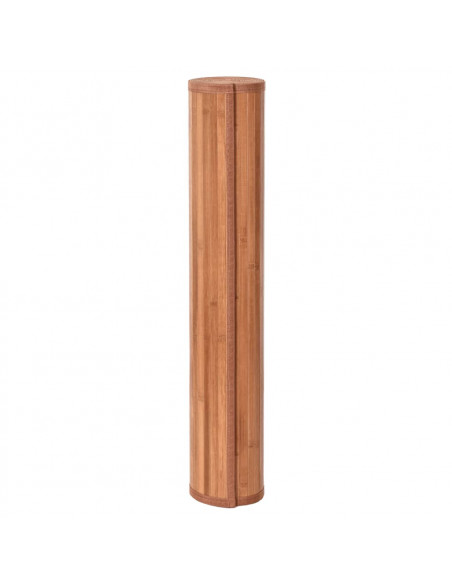 Tappeto Rettangolare Marrone 100x100 cm in Bambù