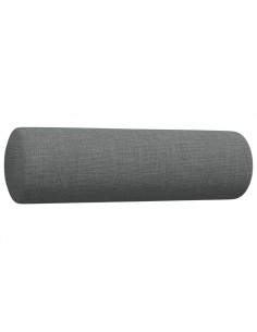 Set di Divani 2 pz con Cuscini Grigio Scuro in Tessuto 2