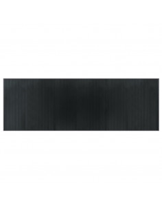 Tappeto Rettangolare Grigio 100x300 cm in Bambù