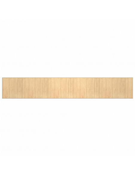 Tappeto Rettangolare Natura Chiaro 80x500 cm in Bambù