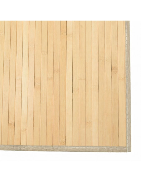 Tappeto Rettangolare Natura Chiaro 80x500 cm in Bambù