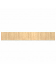 Tappeto Rettangolare Naturale Chiaro 80x1000 cm in Bambù