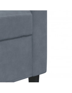 Set di Divani 2 pz con Cuscini Grigio Scuro in Velluto 2