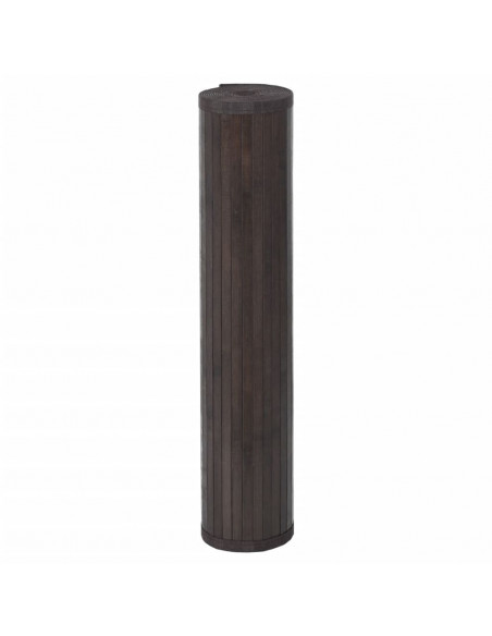Tappeto Rettangolare Marrone Scuro 100x500 cm in Bambù