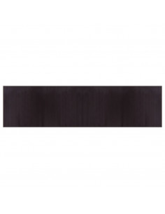 Tappeto Rettangolare Marrone Scuro 100x400 cm in Bambù