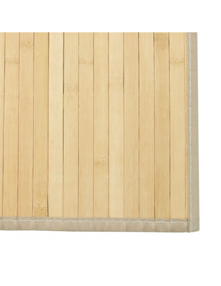Tappeto Rettangolare Naturale Chiaro 70x1000 cm in Bambù