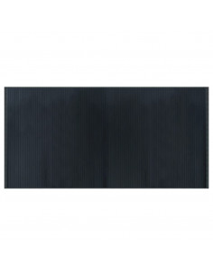 Tappeto Rettangolare Grigio 100x200 cm in Bambù